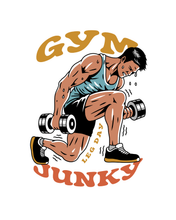 Load image into Gallery viewer, Gym Junky Prints - white shirt