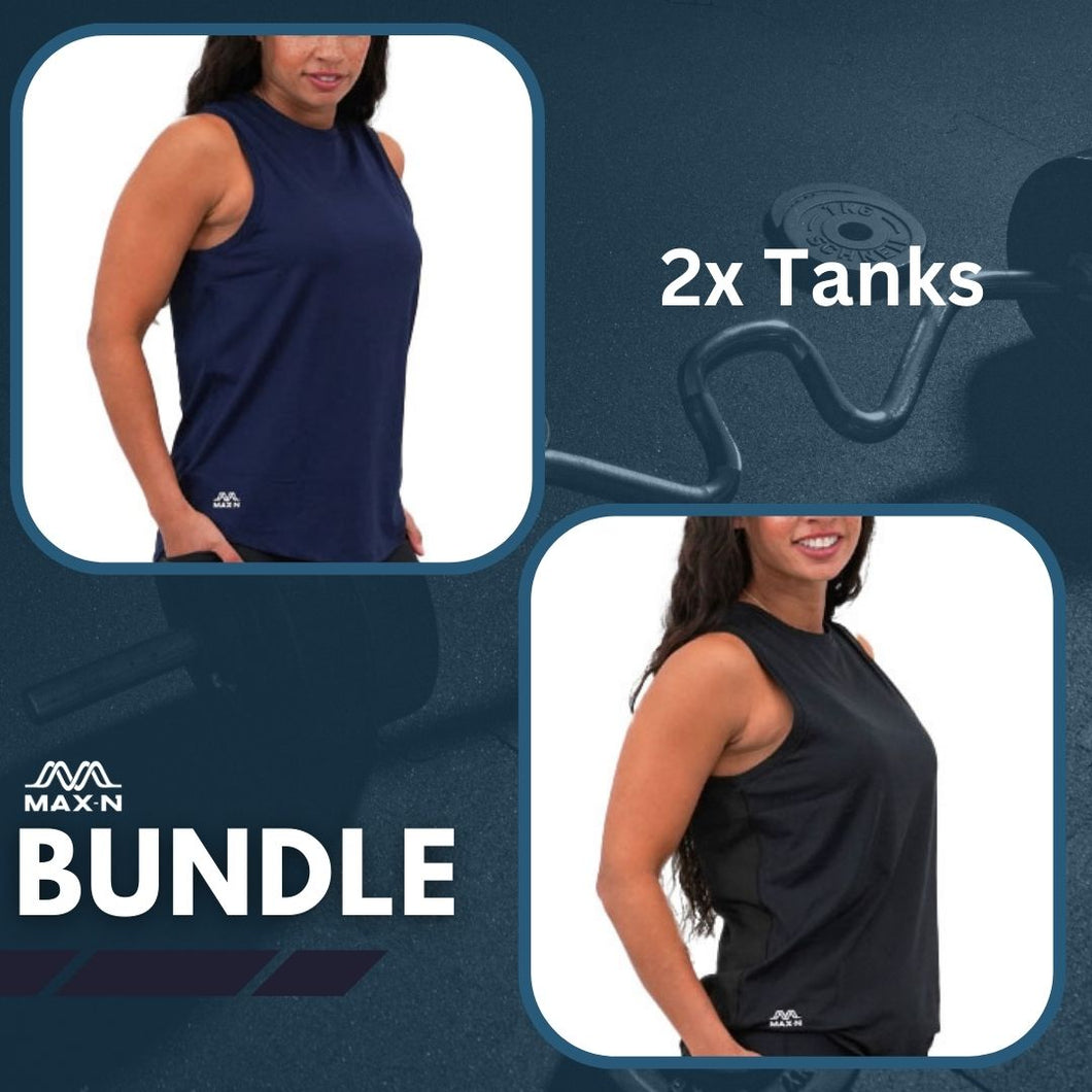 BUNDLE MAX-N Women's Navy and Black Tank for 10% discount